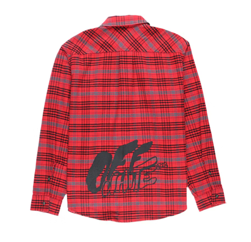 OFF-WHITE Flannel Shirt Red/Black