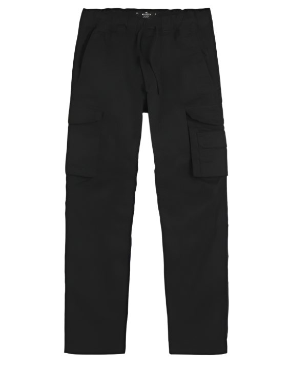 Hollister Slim Straight Cargo Pants Black