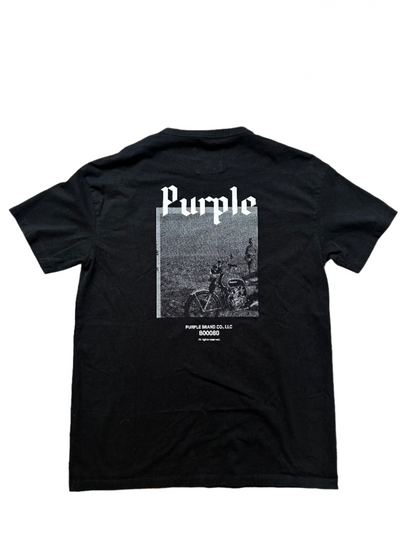 Purple Brand 800080 Old Moto Club Tee Black