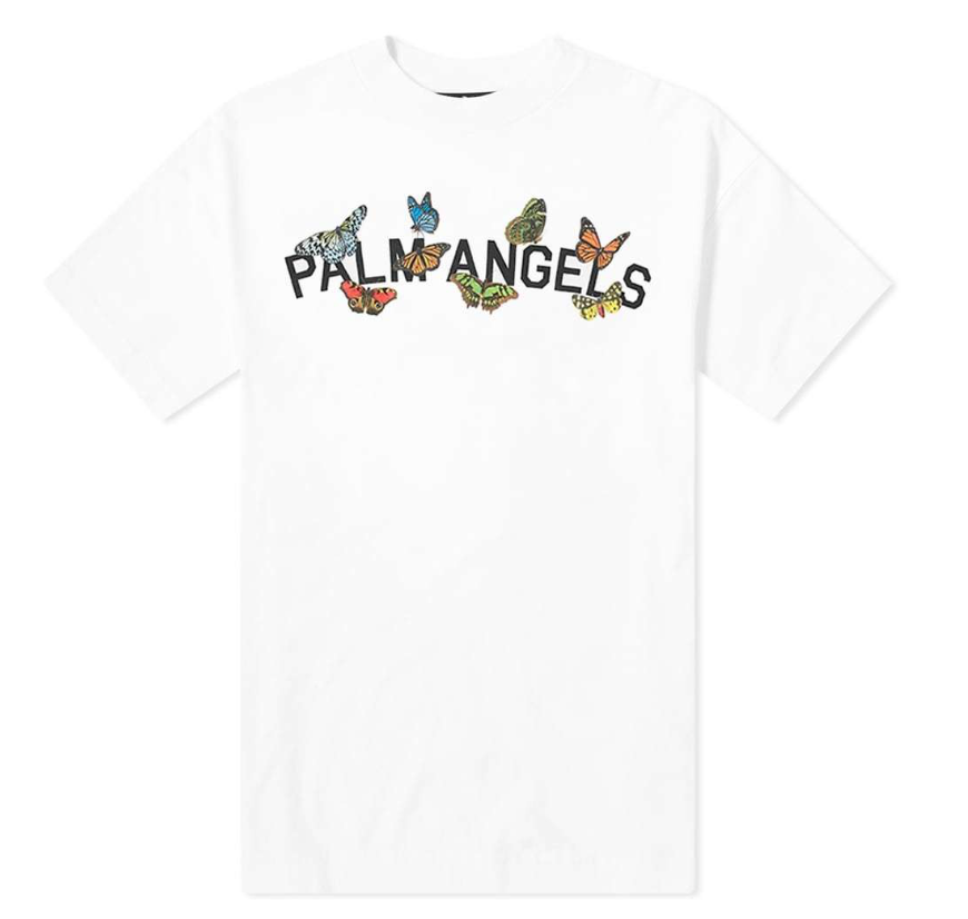 Palm Angels Butterfly College Tee White