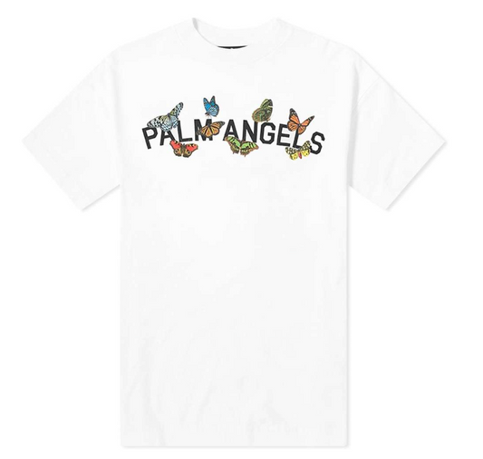 Palm Angels Butterfly College Tee White