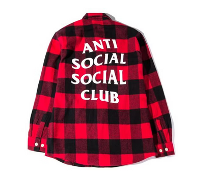 Anti Social Social Club No Expectations Flannel Black/Red
