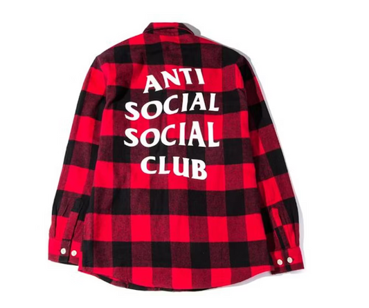 Anti Social Social Club No Expectations Flannel Black/Red