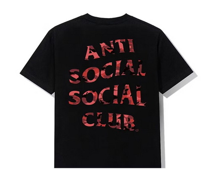 Anti Social Club WildLife Tee Black/Red Camo