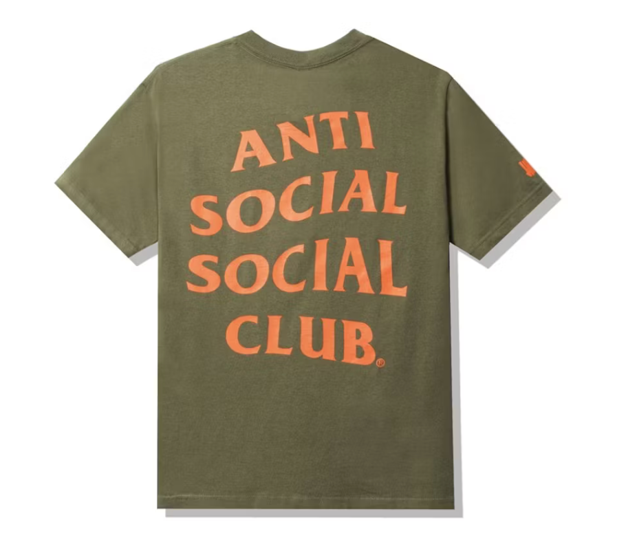 Anti Social Social Club x Undefeated Paranoid T-shirt Olive