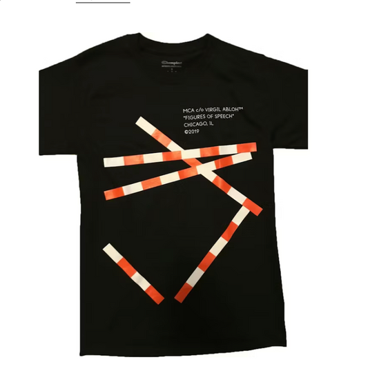 Virgil Abloh x MCA Figures of Speech Tape Tee Black