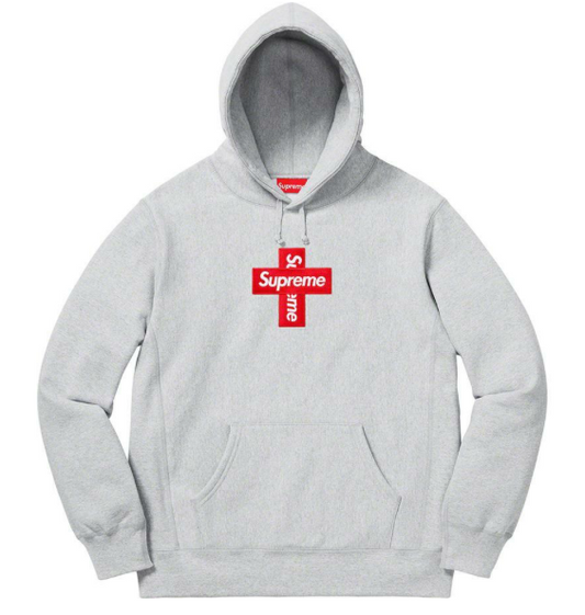 Supreme Cross Box Logo Hooded Sweatshirt