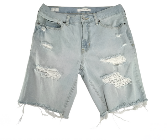 Pacsun Skinny Cutoff Distress Denim Shorts Light Wash