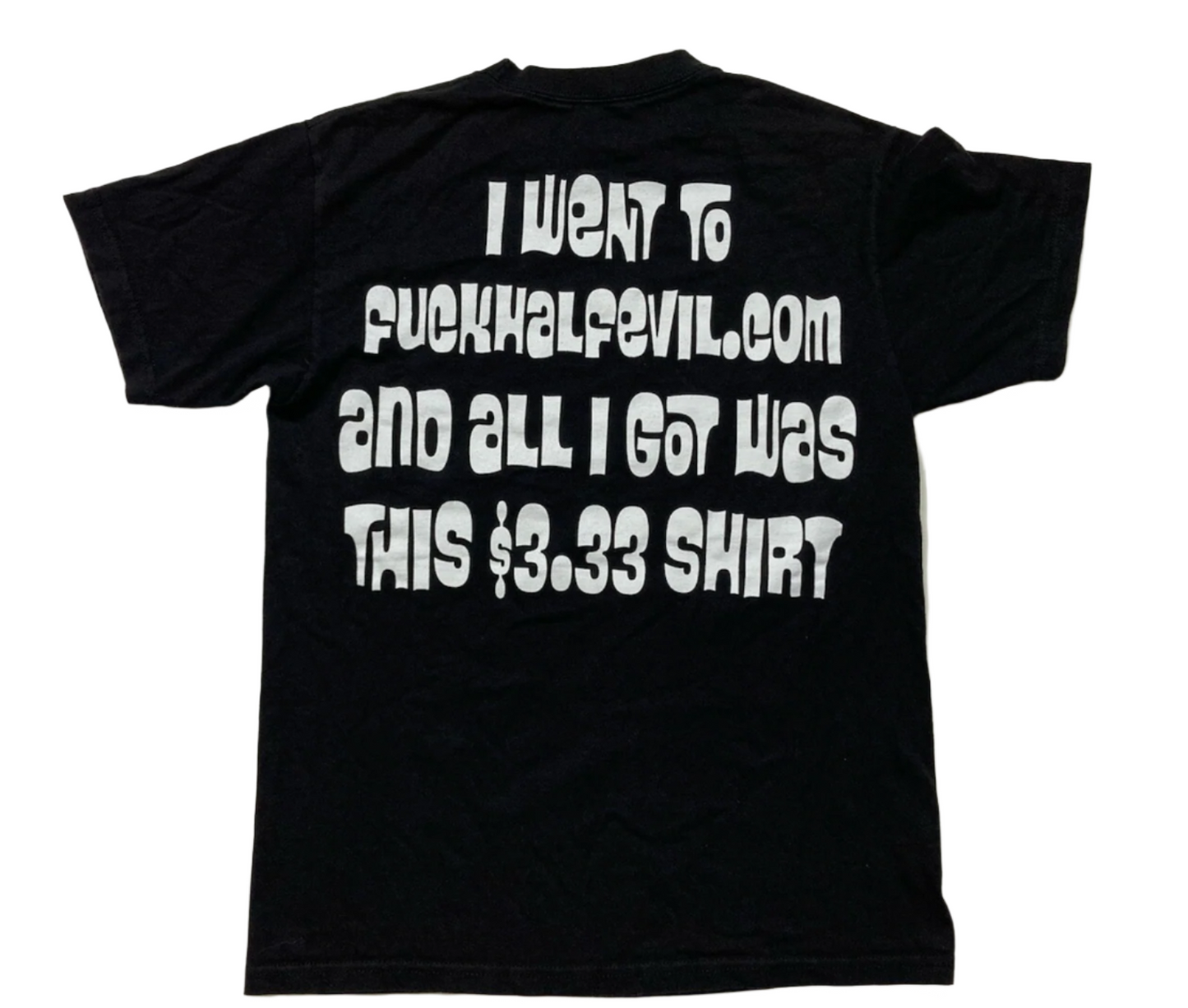 Half Evil 333 I Went To Computer Dog Graphic Tee Men Black
